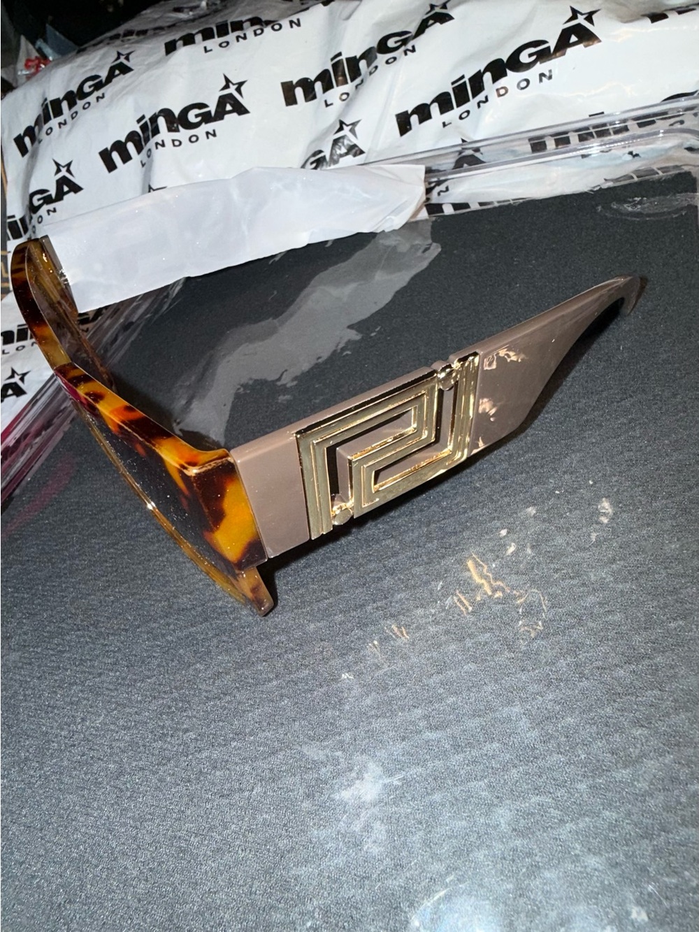 New Tortoiseshell, Sunglasses with Gold Accents Estate sale Vintage, Gorgeous!